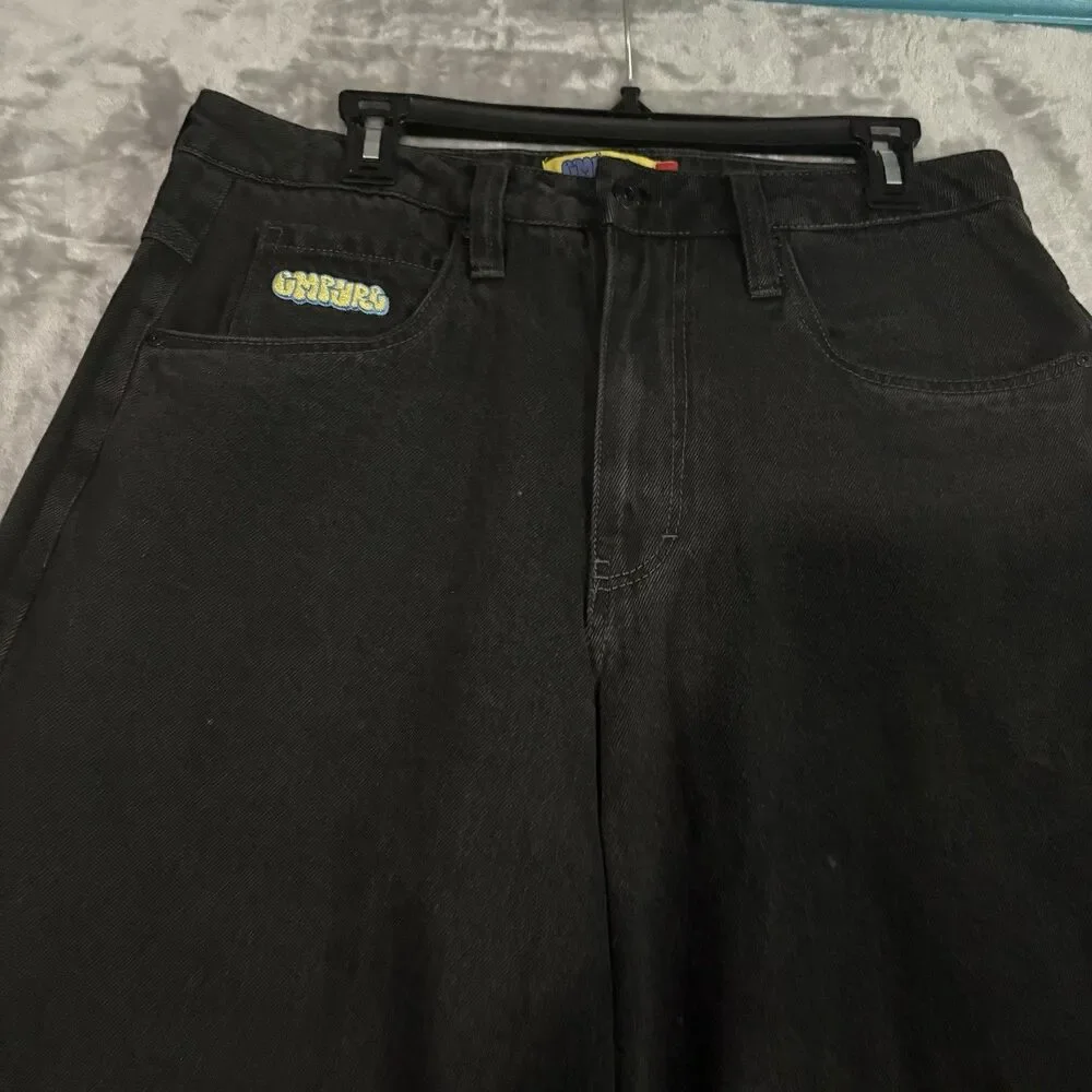 Empyre Loose Fit Baggy Denim Skate Jeans Black 32 Vintage Y2K Streetwear
